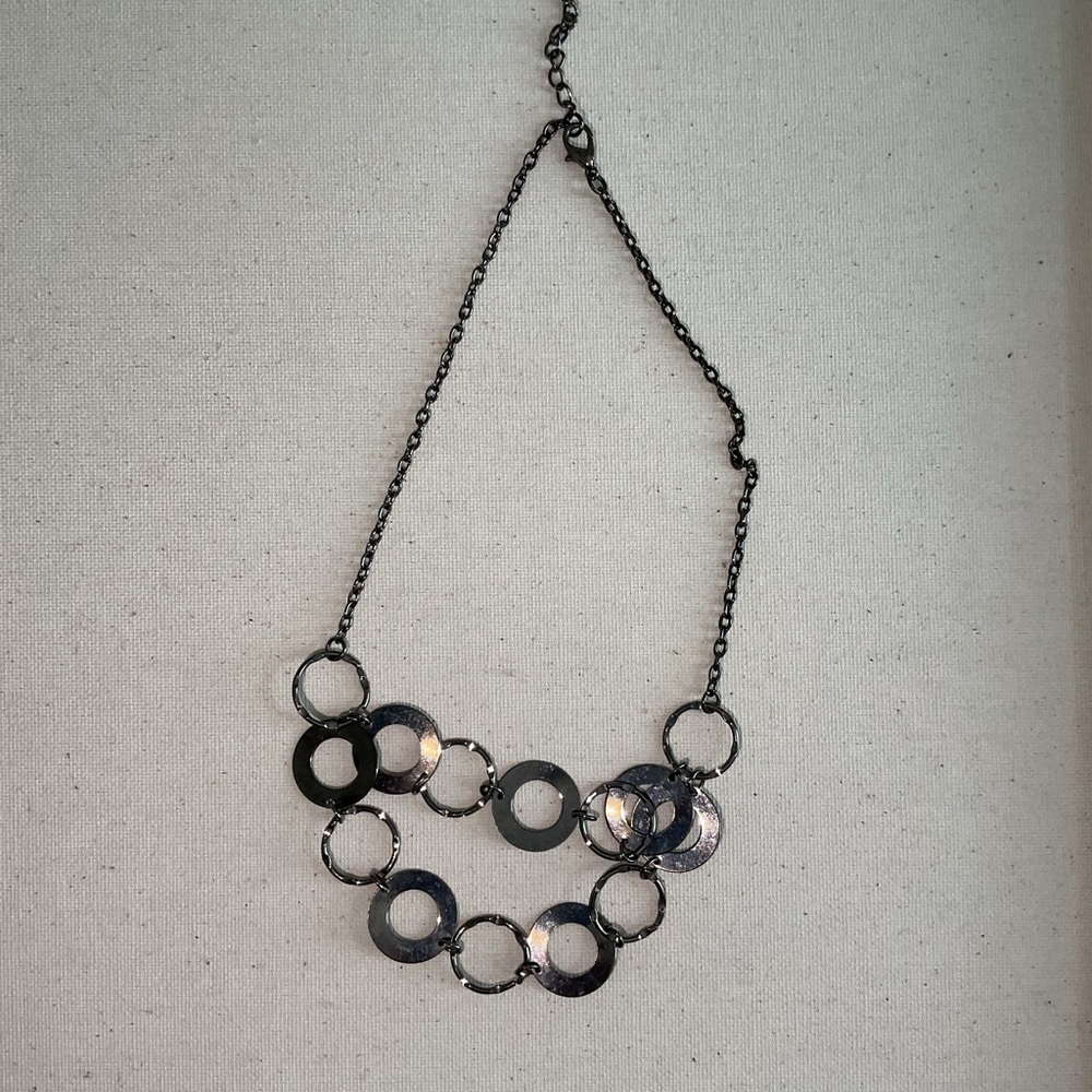 Contemporary Black Geometric Necklace